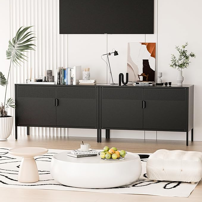 Washsemba 2 Door Storage Sideboard, Metal Storage Cabinet