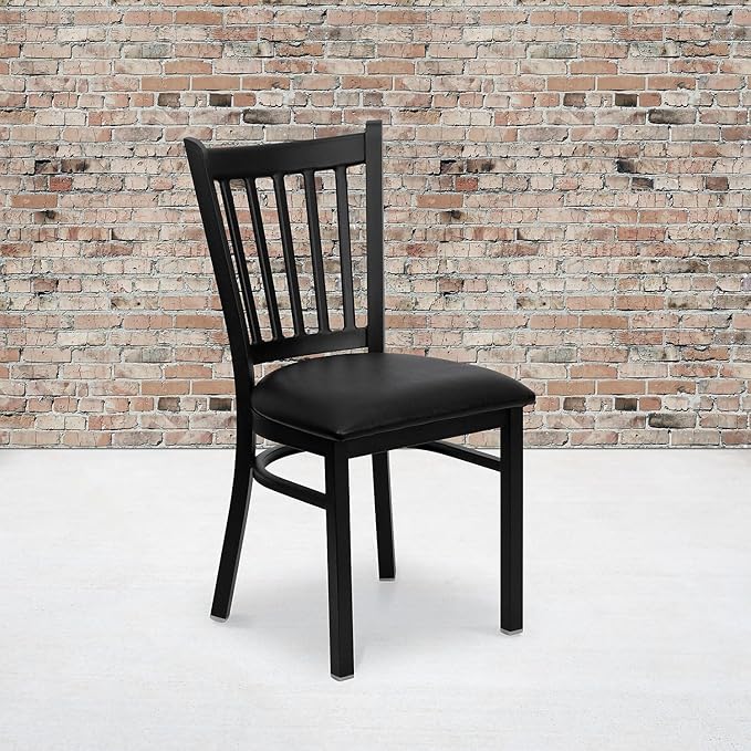 Flash Furniture Hercules Series Vertical Back Metal Restaurant Chairs,