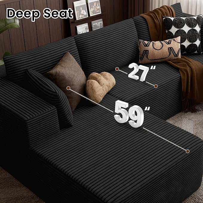 106" Cloud Sectional Boneless Couches