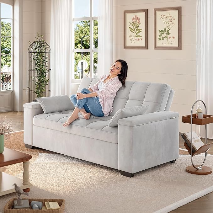 Gizoon Convertible Sofa Bed, Loveseat Sleeper Sofa
