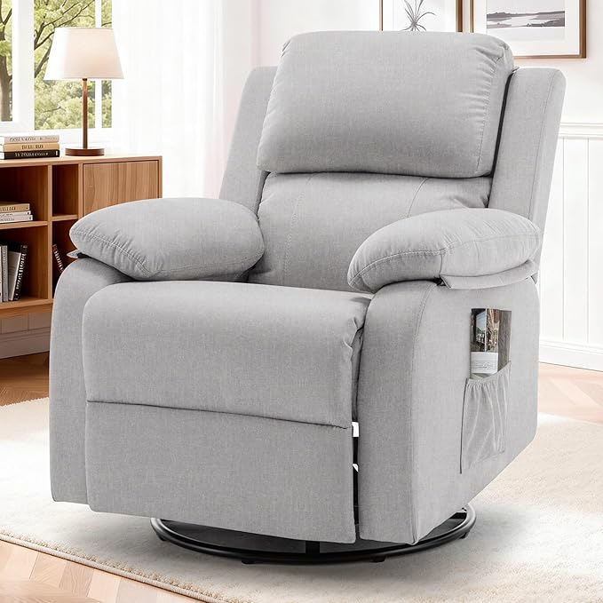 Korser Recliner Chair, 360 Swivel Rocker Chair