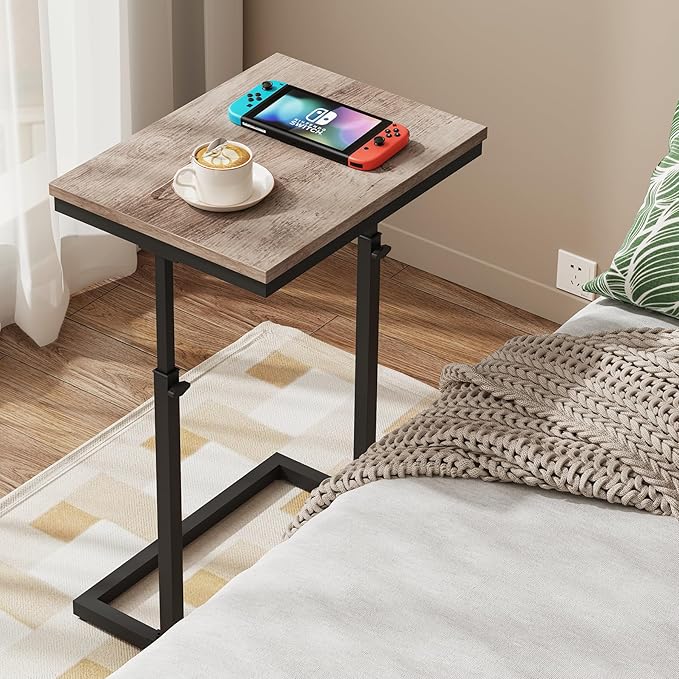 TUTOTAK End Table, Side Table, Tall Couch Table, Sofa Table, Living Room