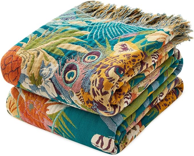 LUTBM Throw Blanket for Bed Couch Sofa Soft Cotton Twin Breathable Summer