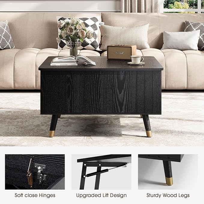 SULIVES Lift Top Coffee Table