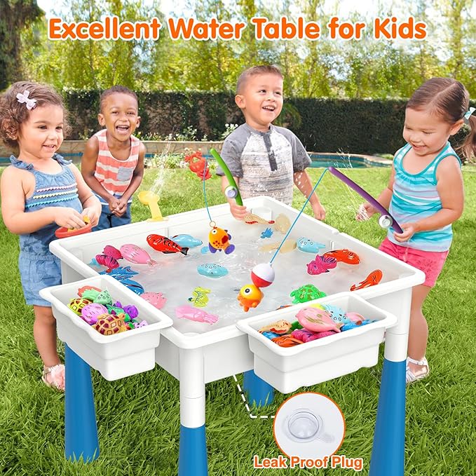 Arscniek Toddlers Activity Table 7 in 1 Kids Activity Tables and Chair Set