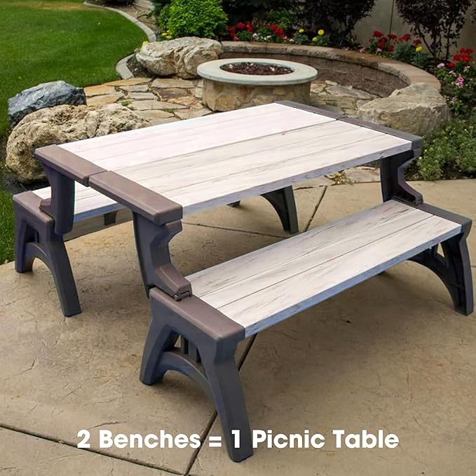 Convert-a-Bench 2-in-1 Outdoor Bench & Picnic Table