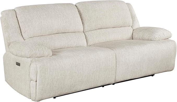 Lexicon Power Double Reclining Sofa, Textured Microfiber Wall Hugger Recliner