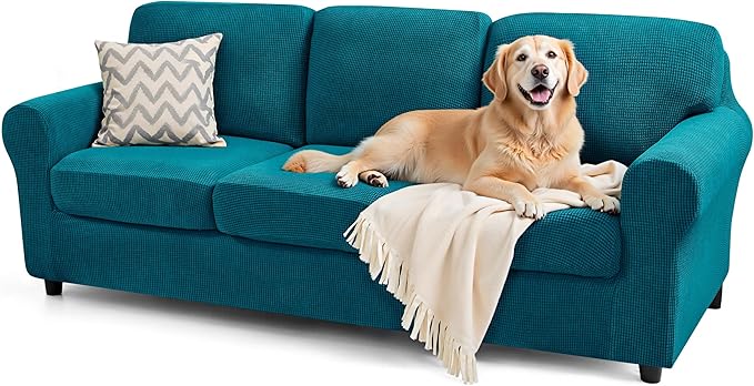 SUBRTEX 7 Pieces Stretch Sofa Slipcover Sets Couch Cover Sets Backrest Cushion