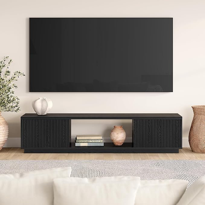 Henn&Hart Fluted TV Stand for TVs up to 78"