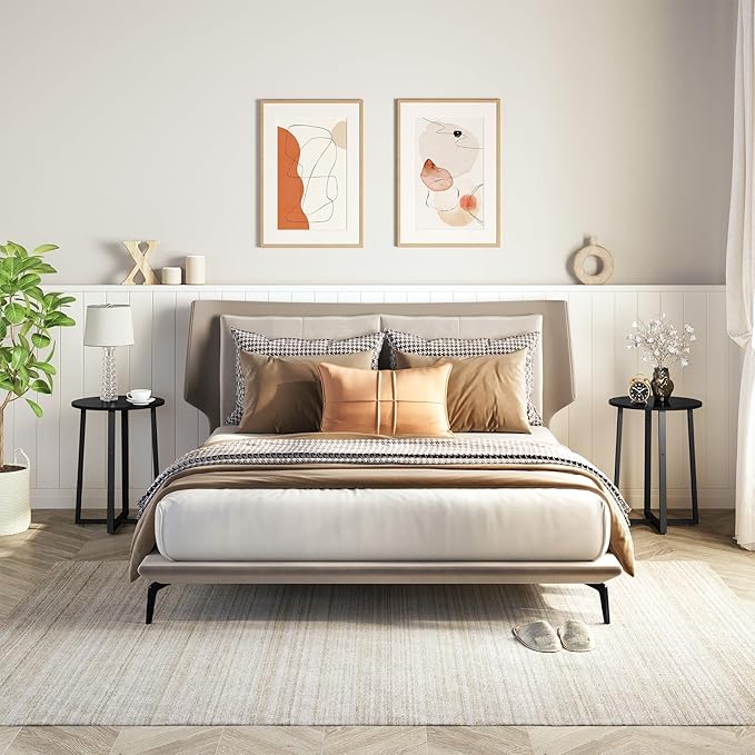 HOOBRO Side Table, Round End Accent Table