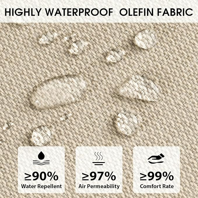 Rocking Chair Cushions with Pillow, Waterproof and Fade-Resistant Thicken