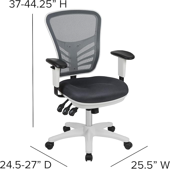 Flash Furniture Nicholas Mid-Back Swivel Office and Gaming Chair, Ergonomic