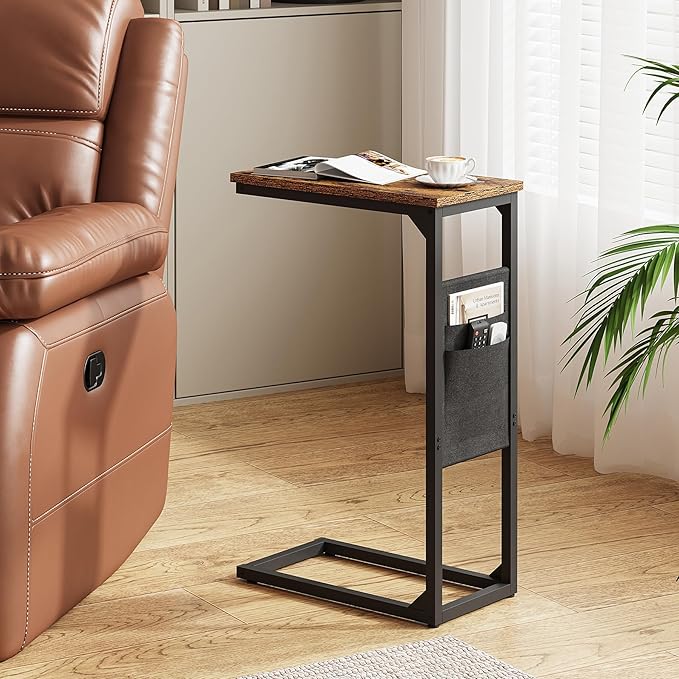 TUTOTAK C Shaped End Table, Side Table