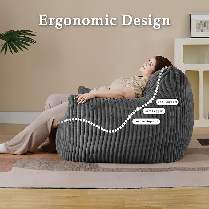 Giant Plush Bean Bag Chair for Adults