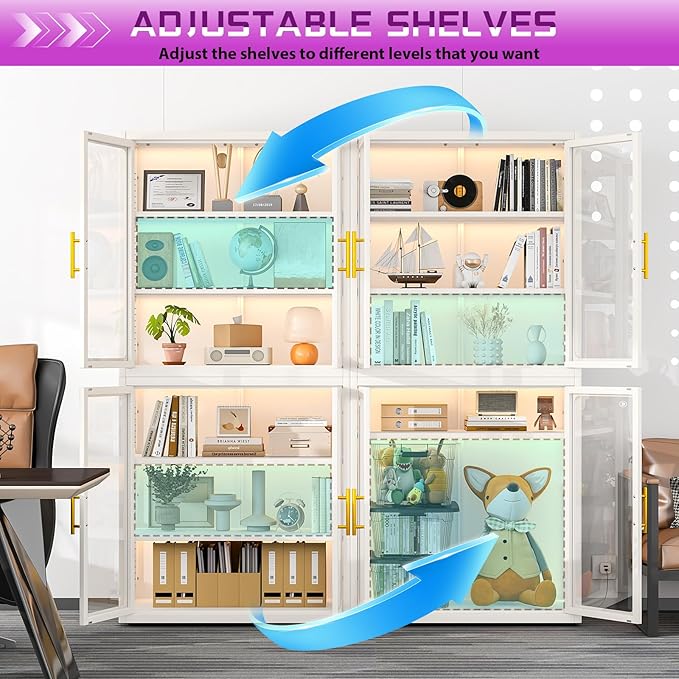 PAOFIN 67" Display Cabinet