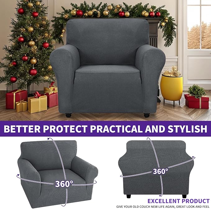 ZNSAYOTX Super Stretch Chair Slipcover Universal Sofa Chair Covers
