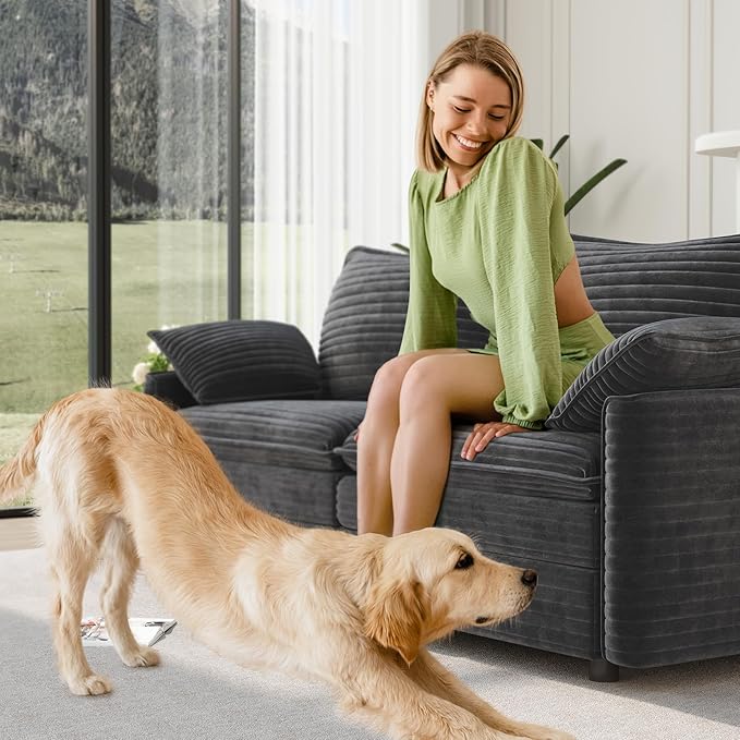 Vesgantti 74" Cloud Couch for Living Room, 2 Seaters Deep Seat Sectional