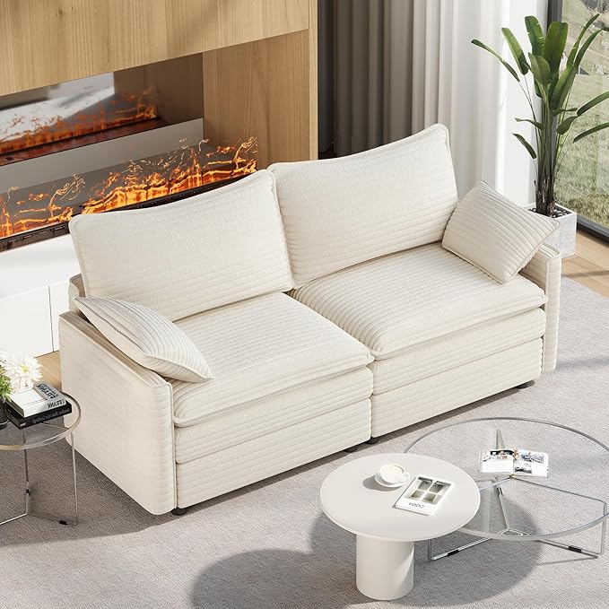 Vesgantti 74" Loveseat Sofa for Living Room, Comfy Cloud Couch Deep Seat