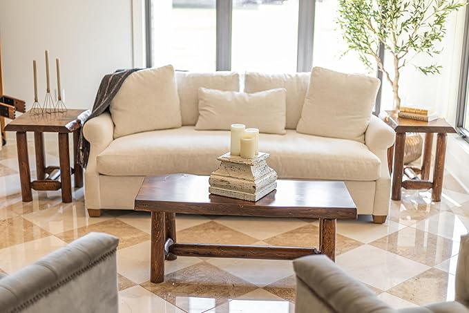Live Edge Wood Cabin Style Log Pine and Cedar Coffee Table Living Room Decor