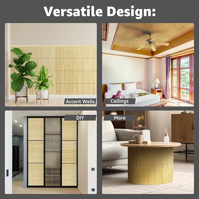 Art3d Natural Bamboo Wall Panel