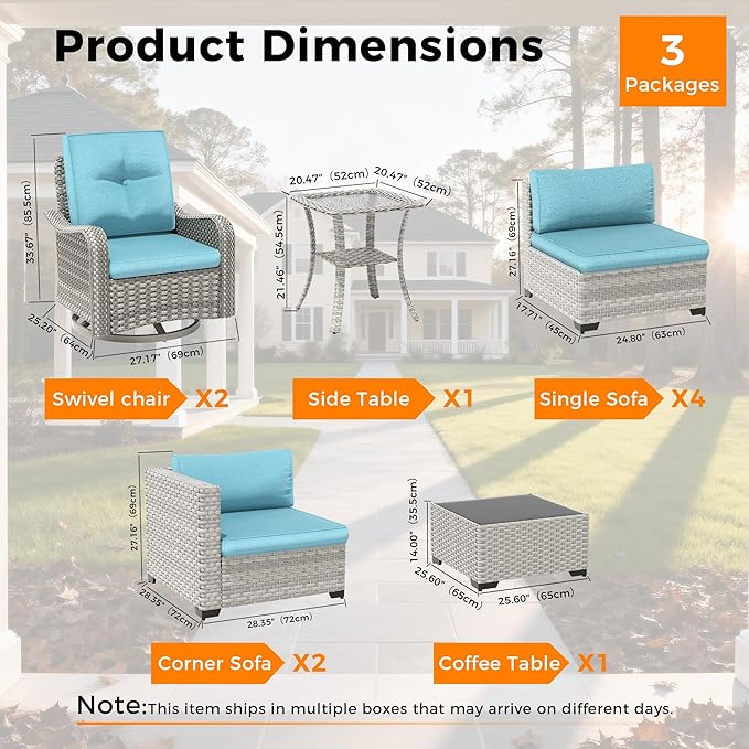 8-Seat Modern Patio Furniture Set