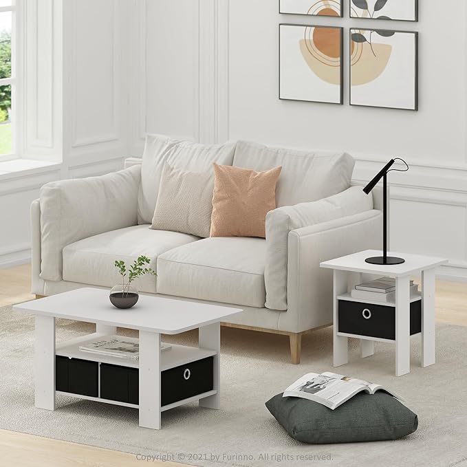 Furinno Andrey Coffee Table, Small Modern Center Table