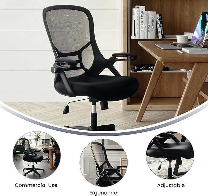 Flash Furniture Porter High Back Black Mesh Ergonomic Swivel Office Chair