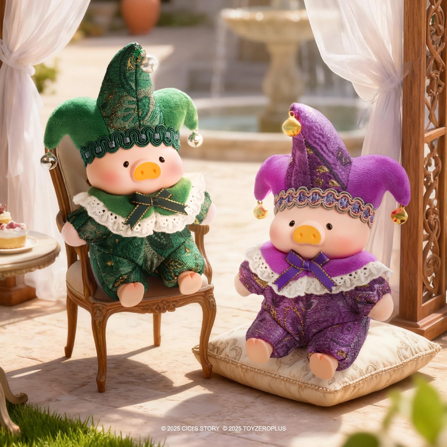 TOYZERO + Lulu The Piggy Blind Box - Triangel Series Plush Keychain Blind Boxes Figures Cute Stuffed Animals Mystery Box Collectibles Home Decorations Birthday Gifts, Single Box