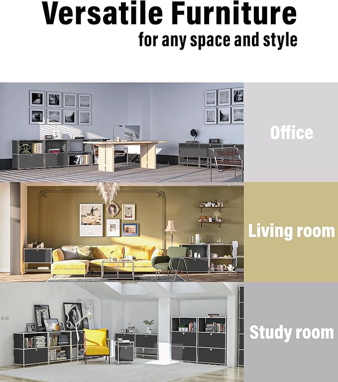 32.5-Inch Flip-Top Side Table & Buffet Cabinet