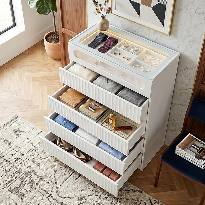 senlin Fluted 5 Drawer Dresser,