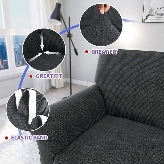 ZNSAYOTX 4 Piece Sofa Covers for Living Room Anti Slip Stretch Couch Covers for