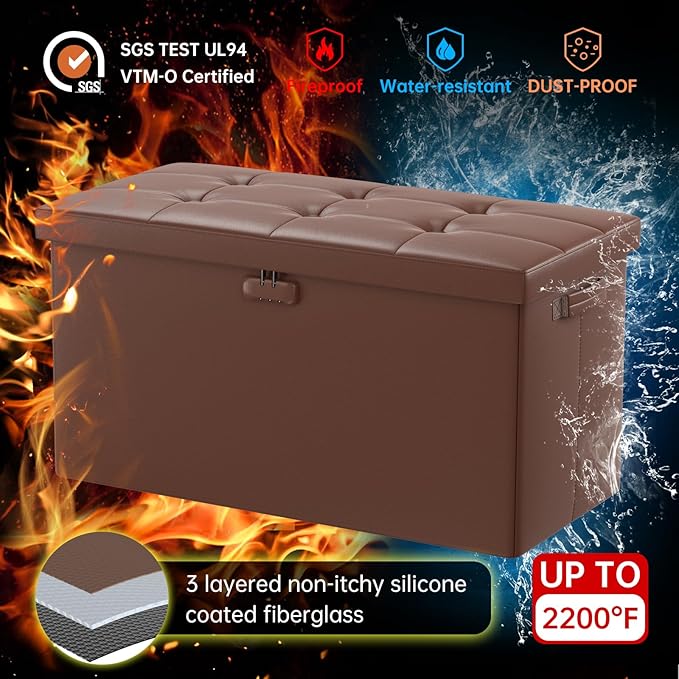 DocSafe Storage Ottoman Bench