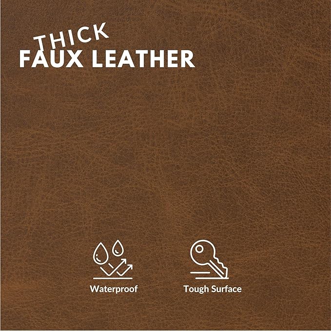 Faux Leather Fabric, Thick Durable Synthetic Repholstery Leather Vinyl