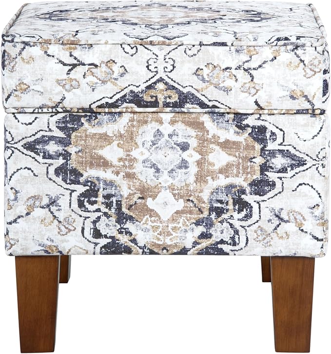 Homepop Home Decor |K7646-A862 | Upholstered Modern Rectangular Storage Ottoman