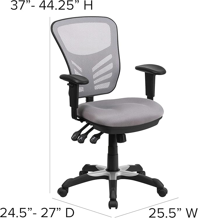 Flash Furniture Nicholas Mid-Back Swivel Office and Gaming Chair, Ergonomic