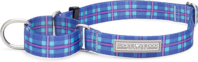 Lucky Love Dog Martingale Dog Collar - Adjustable, No-Slip, Durable, & Soft Webbing Collar for Male and Female Dogs Ideal for Training & Walking - Scotty, Medium