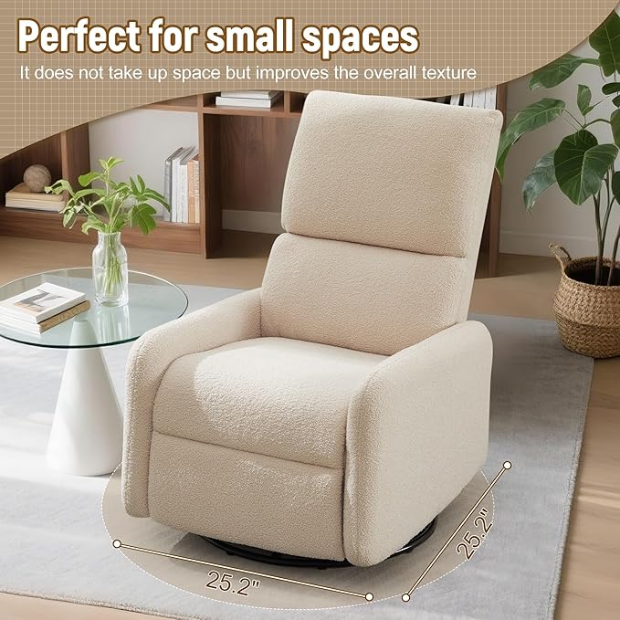 Korser 360° Rocking Chair, Nursery Rocker Chair