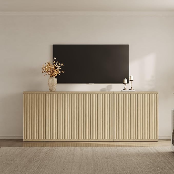 SICOTAS Buffet Cabinet with Storage Accent Sideboard Modern Credenza with Doors