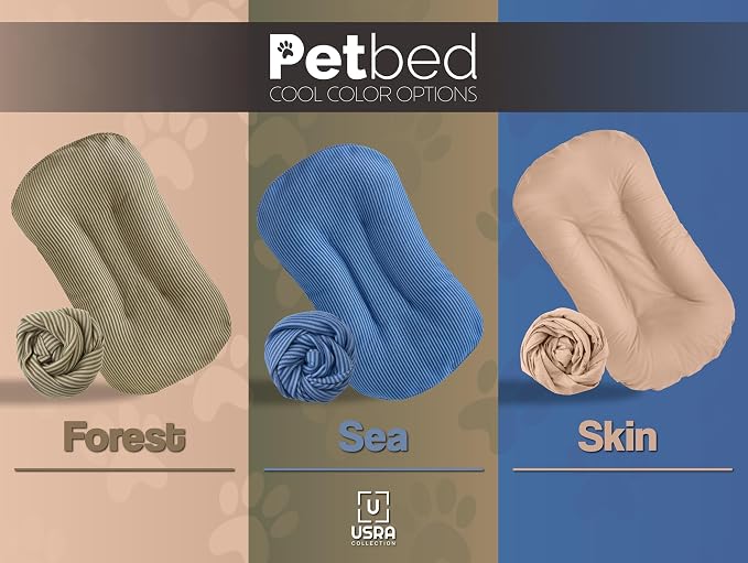USRA 100% Cotton Orthopedic Pet Bed Gift Set with 2 Covers 28"x20" Dog Cat Recovery Pillow Hypoallergenic Natural Oeko-TEX Certified Comfy Kennel Pillow - Pink Saturn Colors
