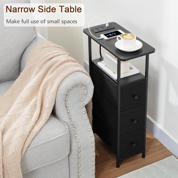 LOAKEKEL Narrow End Table Living Room