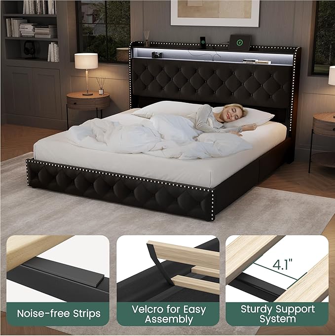 LARMACE King Size Bed Frame