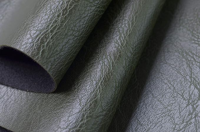 Wento Thick Half Yard Faux Leather Fabric Soft Skin Grain PU Leather