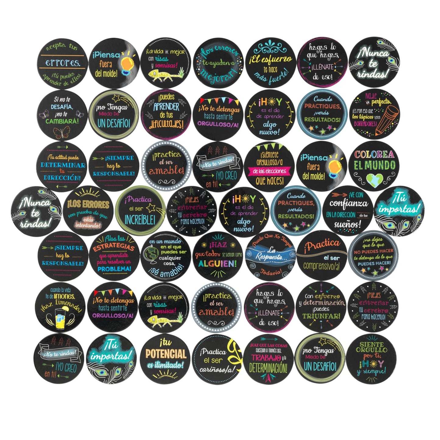 Spanish Positive Affirmation Chips - Positive Reinforcement for Children and Students - Set of 100