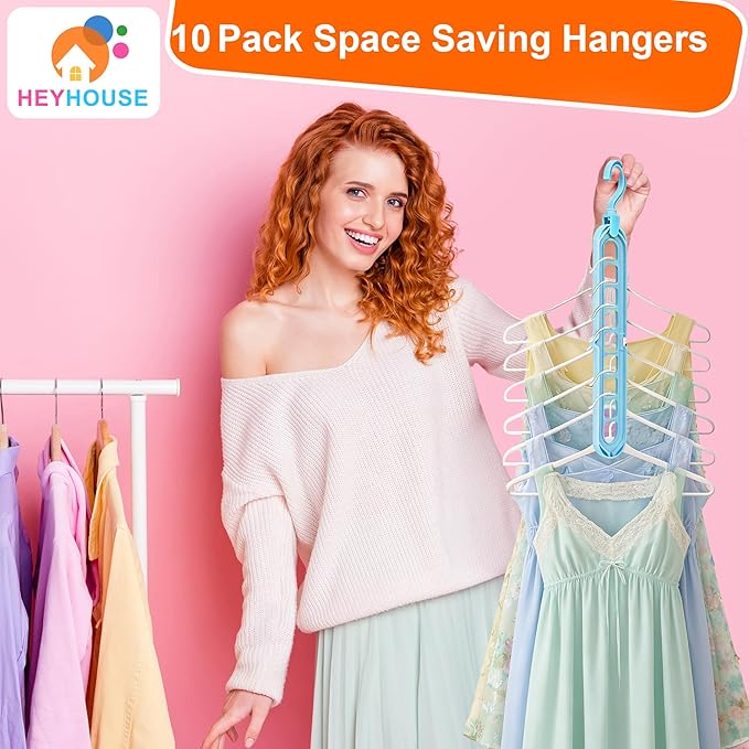HEYHOUSE Closet Organizers and Storage, College Dorm Room Essentials