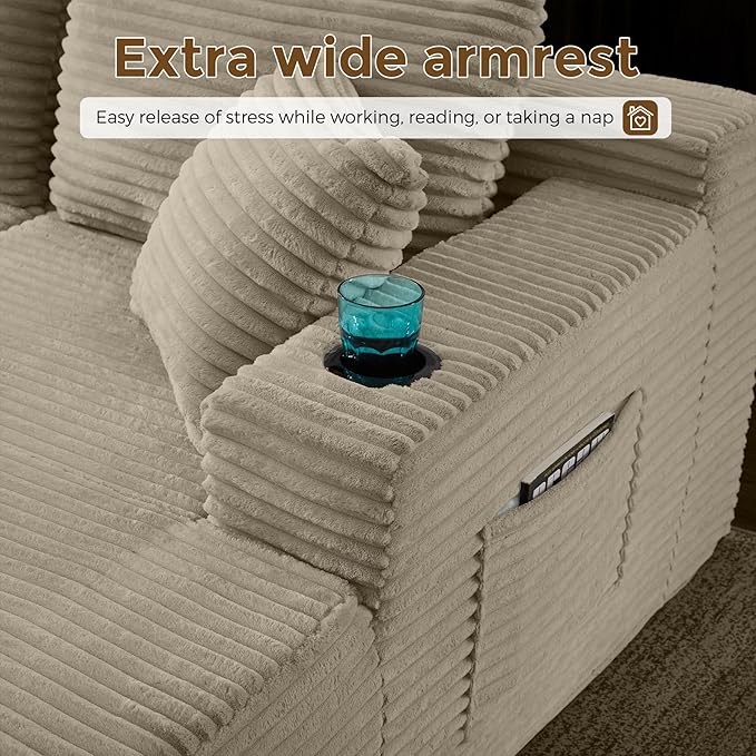 133" Oversized Cloud Boneless Sofa Couch