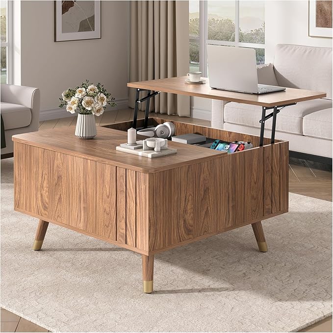 JOINICE 32" Square Lift Top Coffee Table