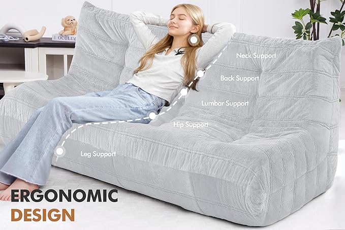 Bean Bag 3-Seater Chair Big Sofa Beanbag Chair