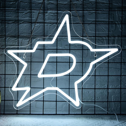 Ice Hockey Neon Sign,Ice Hockey Team,Ice Hockey LED Sign,Sport Neon Lights,Hockey Light, Hockey Club Decor,Hockey Gifts for Boys,Dallas Hockey Fans,Size 16.5 * 14.2 inches(XD103)