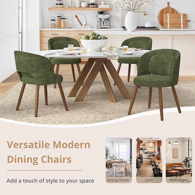 LUE BONA Dining Chairs Set of 6, Modern Upholstered Kitchen Chairs