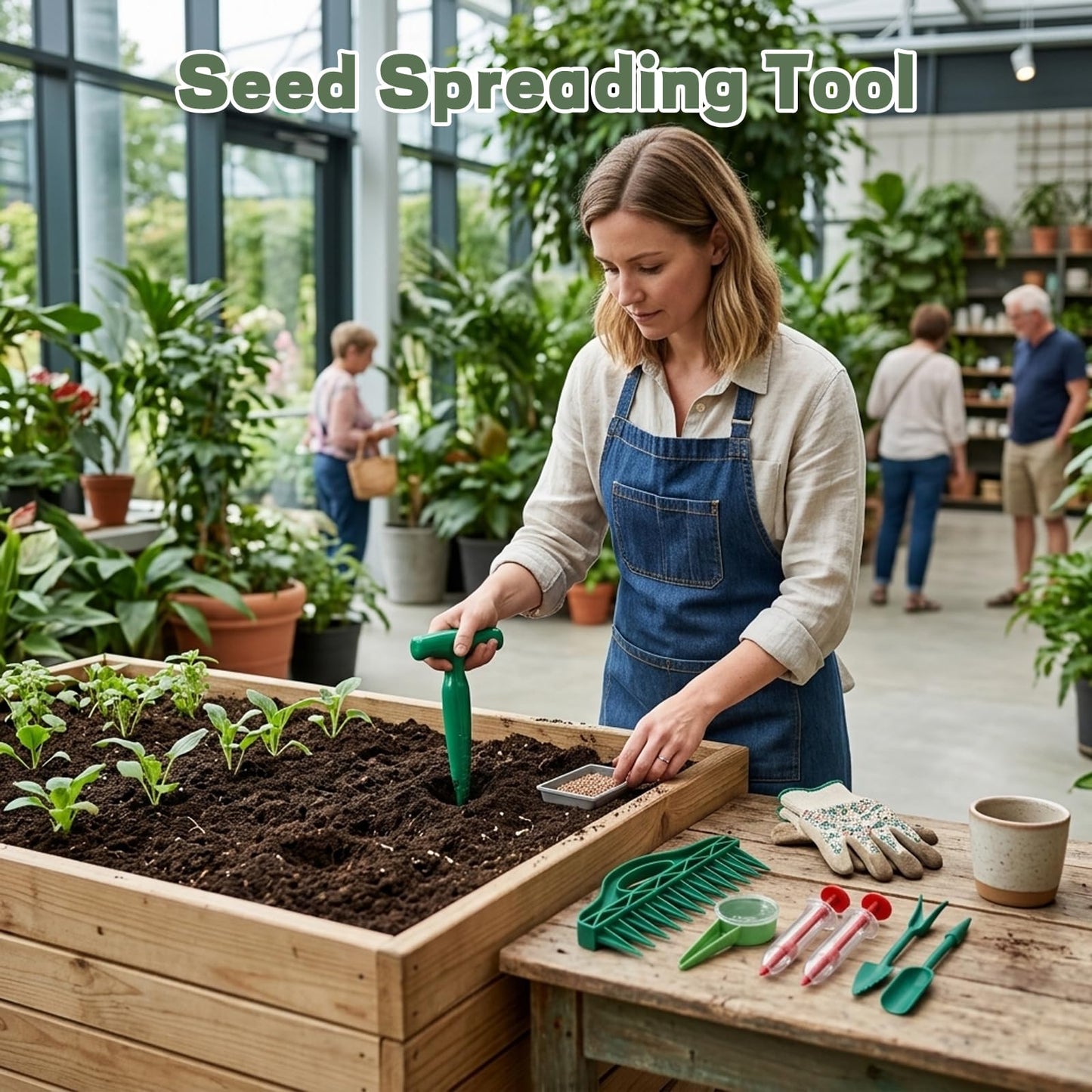 8-Piece Seed Planter Tool, Seed Dispenser Set for Precision Planting, Multi-Functional Gardening Tools for Vegetable Gardens and Landscaping, Handheld Seed Spacing Tool with Dibber and Accessories